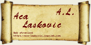 Aca Lasković vizit kartica